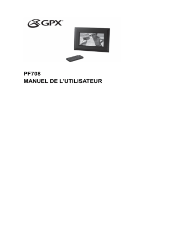 GPX Digital Photo Frame PF708 Manuel utilisateur | Fixfr