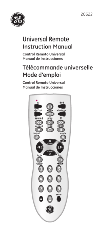 Universal Remote Instruction Manual Télécommande universelle | Fixfr