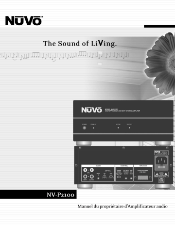 Nuvo Stereo Amplifier NV-P2100 Manuel utilisateur | Fixfr