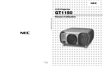 NEC Projector GT1150 Manuel utilisateur | Fixfr