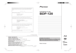 Pioneer BDP-120 Blu-ray Player User Manual