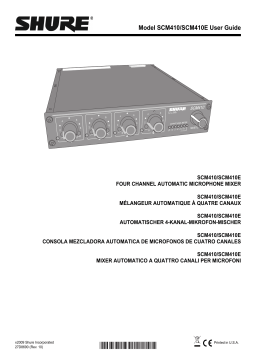 Shure Mixer SCM410 Manuel utilisateur