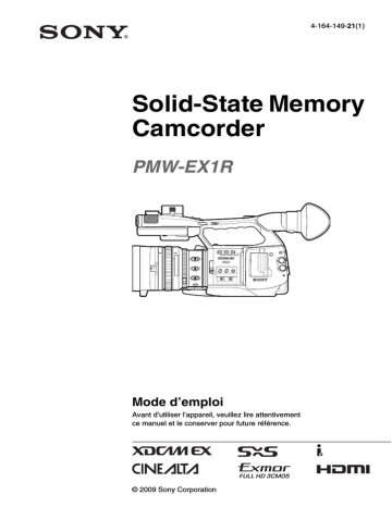 Sony 4-164-149-21(1) Camcorder User Manual | Fixfr
