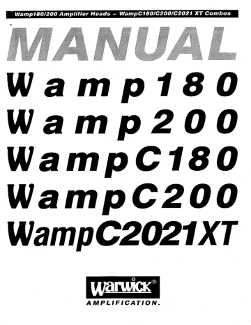 Warwick Wamp C180 Stereo Amplifier User Manual | Fixfr