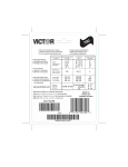 Victor Technology 700 Calculator User Manual