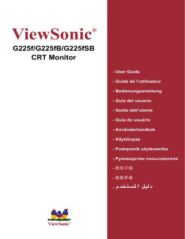 ViewSonic Computer Monitor G225FB Manuel utilisateur | Fixfr