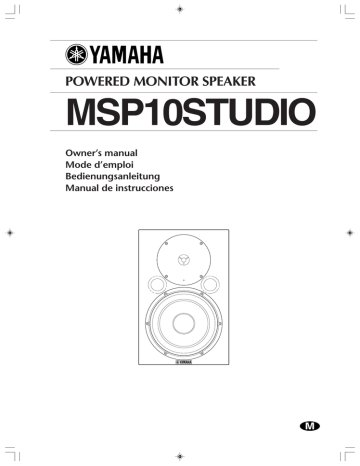 Yamaha MSP10 Studio Speaker User Manual | Fixfr