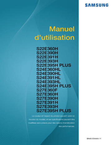 S22E391H | S24E391HL | S24E390HL | S24E360HL | S22E360H | S27E390H | S27E360H | S27E391H | Samsung S22E390H Manuel utilisateur | Fixfr