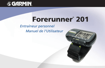 Garmin Forerunner® 201 Manuel utilisateur | Fixfr