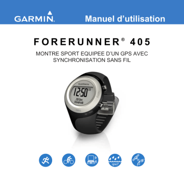 Garmin Forerunner 405M w/USB,GPS System,ENG, Clm Manuel utilisateur | Fixfr