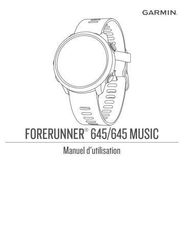 Garmin Forerunner® 645, Black Manuel utilisateur | Fixfr