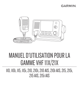 Garmin VHF 110/110i Marine Radio Manuel utilisateur