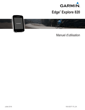 Garmin Edge® Explore 820 Manuel utilisateur | Fixfr