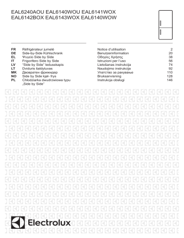 EAL6140WOU | EAL6141WOX | EAL6140WOW | Electrolux EAL6240AOU Manuel utilisateur | Fixfr