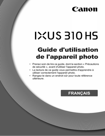Canon IXUS 310 HS Manuel utilisateur | Fixfr