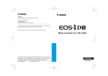 Canon EOS-1D X Manuel utilisateur | Fixfr