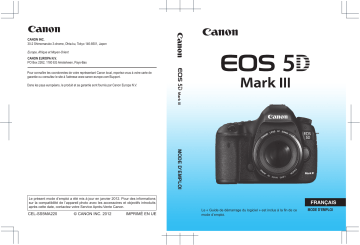 Canon EOS 5D Mark III Manuel utilisateur | Fixfr