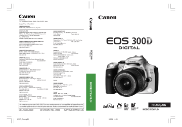 Canon EOS 300D Manuel utilisateur | Fixfr