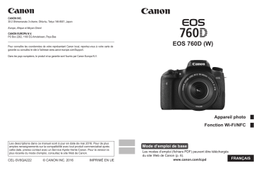 Canon EOS 760D Manuel utilisateur | Fixfr