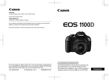 Canon EOS 1100D Manuel utilisateur | Fixfr