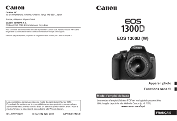 Canon EOS 1300D Manuel utilisateur | Fixfr