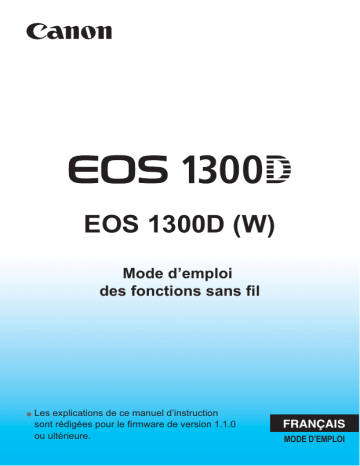 Canon EOS 1300D Manuel utilisateur | Fixfr