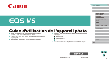 Canon EOS M5 Manuel utilisateur | Fixfr