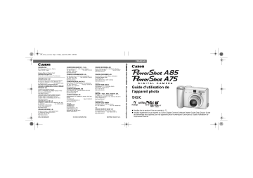 Canon PowerShot A85 Manuel utilisateur | Fixfr