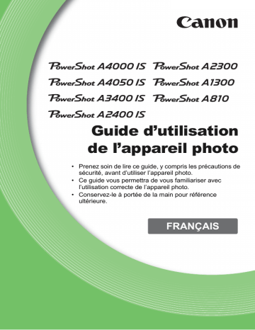 Canon POWERSHOT A810 Manuel utilisateur | Fixfr