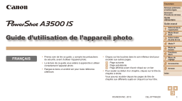 Canon PowerShot A3500 IS Manuel utilisateur