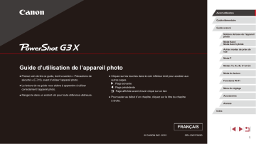 Canon PowerShot G3 X Manuel utilisateur | Fixfr
