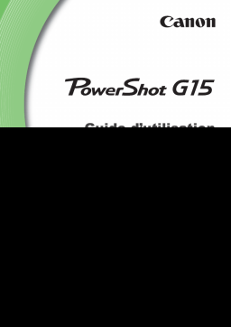 Canon PowerShot G15 Manuel utilisateur