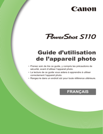 Canon PowerShot S110 Manuel utilisateur | Fixfr