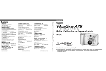 Canon POWERSHOT A75 Manuel utilisateur | Fixfr