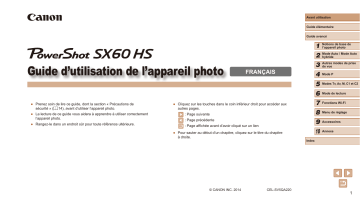 Canon PowerShot SX60 HS Manuel utilisateur | Fixfr