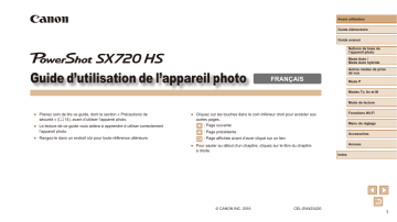 Canon PowerShot SX720 HS Manuel utilisateur | Fixfr