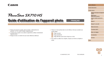 Canon PowerShot SX710 HS Manuel utilisateur | Fixfr
