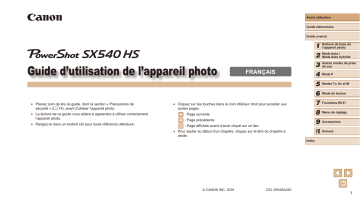 Canon PowerShot SX540 HS Manuel utilisateur | Fixfr