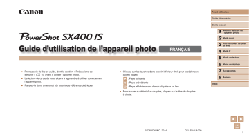 Canon PowerShot SX400 IS Manuel utilisateur | Fixfr