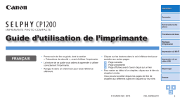 Canon SELPHY CP1200 Manuel utilisateur