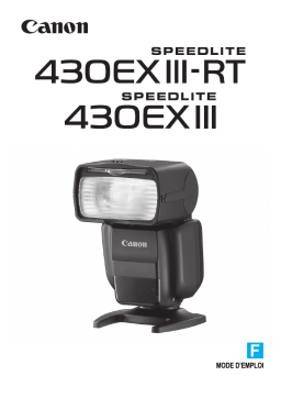 Canon Speedlite 430EX III-RT Manuel utilisateur