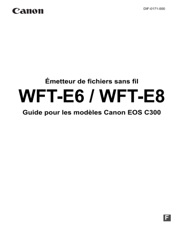 Canon EOS C300 PL Manuel utilisateur | Fixfr