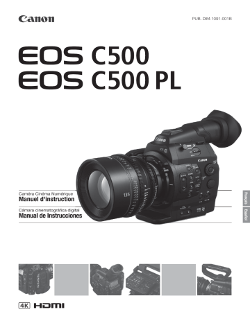 Canon EOS C500 Manuel utilisateur | Fixfr