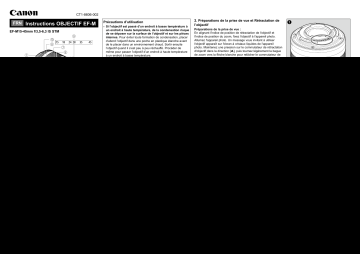 Canon EF-M 15-45mm f/3.5-6.3 IS STM Manuel utilisateur | Fixfr