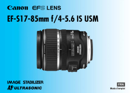 Canon EF-S 17-85mm f/4-5.6 IS USM Manuel utilisateur