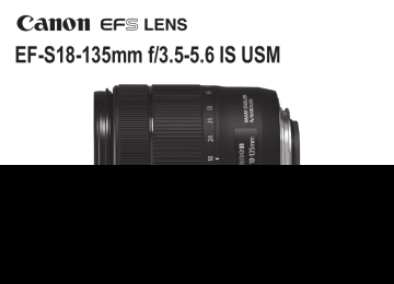 Canon EF-S 18-135mm f/3.5-5.6 IS USM Manuel utilisateur | Fixfr