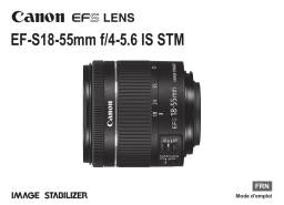 Canon EF-S 18-55mm f/4-5.6 IS STM Manuel utilisateur