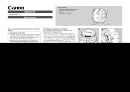 Canon EF 50mm f/1.8 II Manuel utilisateur