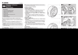 Canon Mount Adapter EF-EOS R Manuel utilisateur