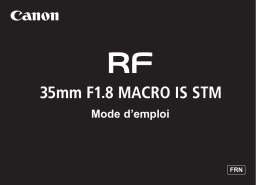 Canon RF 35mm f/1.8 Macro IS STM Manuel utilisateur
